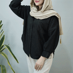 تصویر  شومیز مانتویی جلو دکمه تک جیب