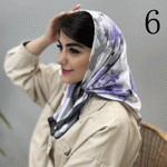 تصویر  مینی اسکارف طرحدار بنفش/یاسی