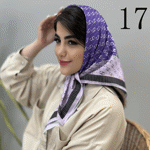 تصویر  مینی اسکارف طرحدار بنفش/یاسی