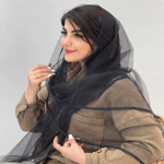 تصویر  شال توری ساده