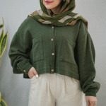 تصویر  شومیز حصیری کوتاه 2جیب