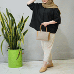تصویر  شومیز مانتویی مشکی