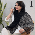 تصویر  شال توری مشکی