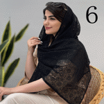 تصویر  شال توری مشکی