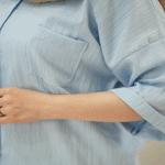 تصویر  شومیز مانتویی کراش تک جیب