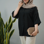 تصویر  شومیز مانتویی کراش تک جیب