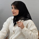 تصویر  مینی اسکارف توری طرحدار