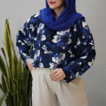 تصویر  شومیز طرحدار منگوله دار
