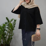 تصویر  شومیز مانتویی تک جیب لینن