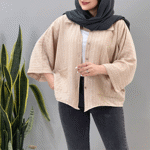 تصویر  شومیز مانتویی پانچ راه راه