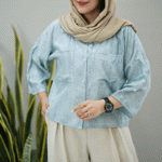 تصویر  شومیزگازوئیلی آستین دکمه
