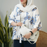 تصویر  شومیز طرحدار آستین پاگن