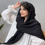تصویر  شال لینن دور ریش