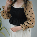 تصویر  شومیز عروسکی یقه مروارید