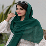تصویر  شال لینن منگوله دار