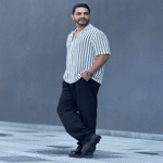 تصویر  پیراهن مراکشی سفید مشکی مردانه