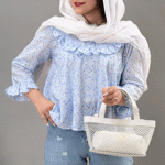 تصویر  شومیز یقه چین خامه دوزی