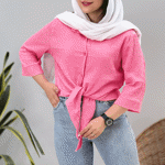 تصویر  شومیز گره ای اطلس