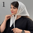 تصویر  مینی اسکارف توری سه گوش