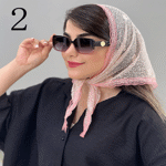 تصویر  مینی اسکارف توری سه گوش