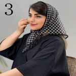 تصویر  مینی اسکارف توری سه گوش