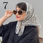 تصویر  مینی اسکارف توری سه گوش