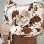 تصویر  شومیز گل دار تک جیب