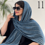 تصویر  شال پلیسه ساده