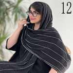 تصویر  شال پلیسه ساده