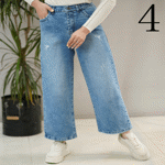 تصویر  شلوار واید جین