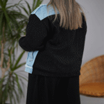 تصویر  شکت و شلوار جین ترکیب با مراکشی
