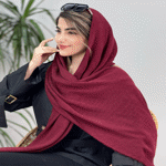 تصویر  شال پلیسه پاییزه دور ریش