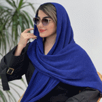 تصویر  شال پلیسه پاییزه دور ریش
