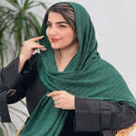تصویر  شال پلیسه پاییزه دور ریش
