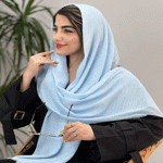 تصویر  شال پلیسه پاییزه دور ریش