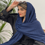 تصویر  شال پلیسه پاییزه دور ریش