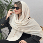 تصویر  شال پلیسه پاییزه دور ریش