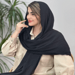 تصویر  شال پلیسه پاییزه دور ریش