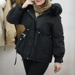 تصویر  کاپشن کلاه خز جلو ژیله