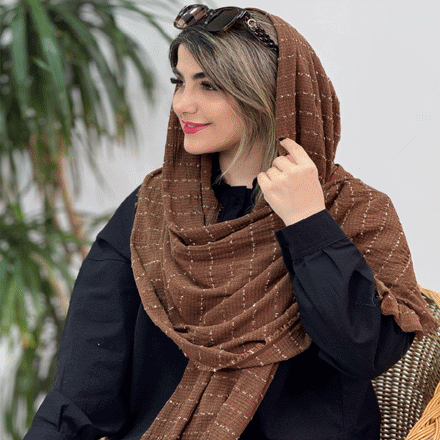 تصویر  شال کوک دوزی دور ریش