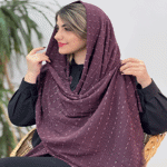 تصویر  شال کوک دوزی دور ریش