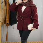 تصویر  پالتو فوتر کمردار