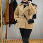 تصویر  پالتو فوتر کمردار