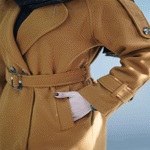 تصویر  پالتو فوتر کمردار