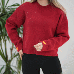 تصویر  کراپ بافت پولکی آستین قلب