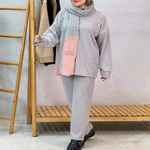 تصویر  ست شومیز و شلوار یقه دکمه