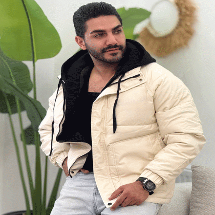 تصویر  کاپشن چرم وارداتی کلاه دورس