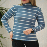 تصویر  یقه اسکی راه راه