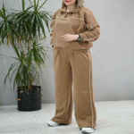 تصویر  ست دورس و شلوار نیم زیپ