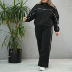 تصویر  ست دورس و شلوار نیم زیپ